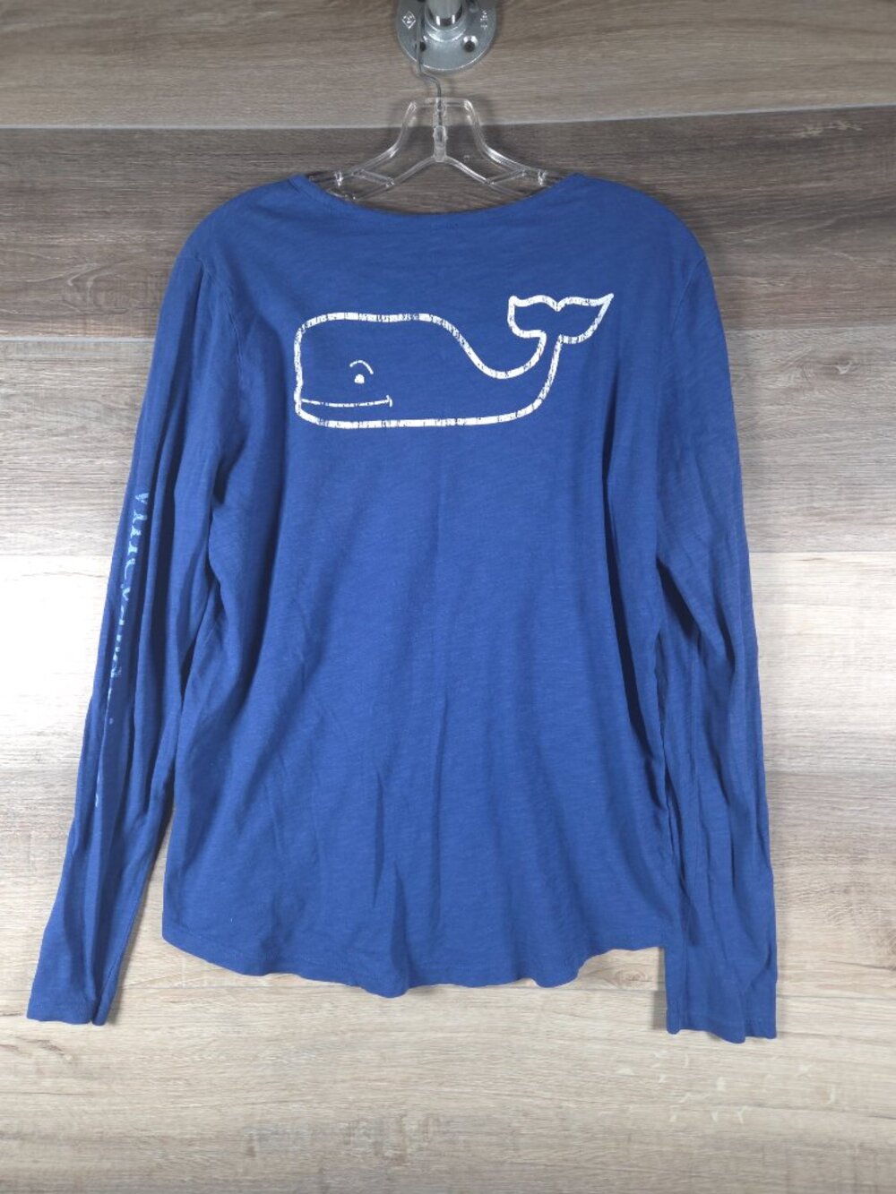 Vineyard Vines Blue Long Sleeve Whale Logo Tee Women's Medium - Picture 4 of 4